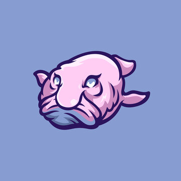 Blobfish Character Or Logo Design