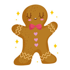 christmas cartoon gingerbread man