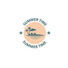 summer time icon vector concept design template