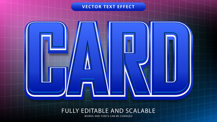 card text effect editable eps file
