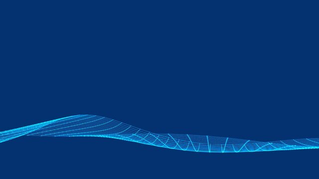 Gentle abstract wireframe digital wave