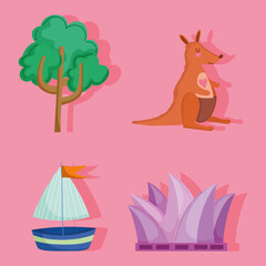 Fototapeta premium australia icons set