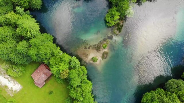 At Japodski Otoci, near Bihac in the north of Bosnia, there is a lake in the shape of a heart! Unique nature.