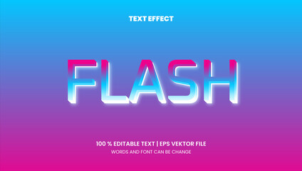 Flash editable text effect eps file