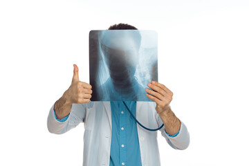 radiologist diagnostics of the patient x-ray professional hospital