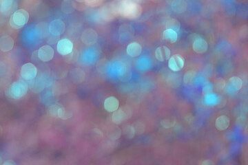 Defocused festive pink background with cyan and blue bokeh colors - 467065402