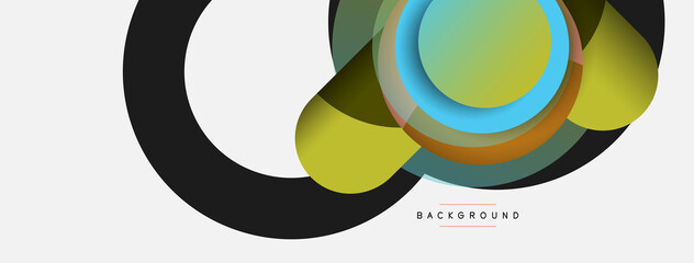 Circle and round shapes abstract background. Vector illustration for wallpaper banner background or landing page