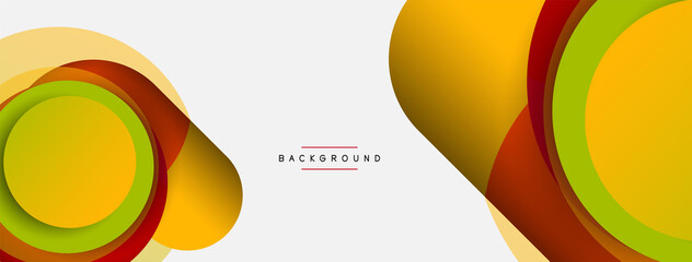 Circle and round shapes abstract background. Vector illustration for wallpaper banner background or landing page