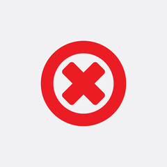 wrong icon. flat illustration of wrong vector icon for web
