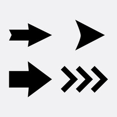 Set arrow icon. Collection different arrows sign
