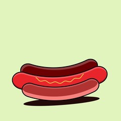 simple hot dog flat design
