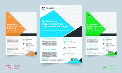 Corporate business flyer design template