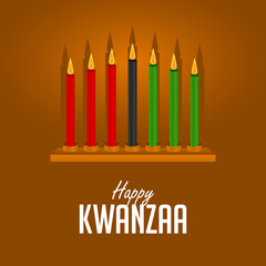 Happy kwanzaa greetings, kwanzaa festivital with candles