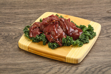 Raw chicken liver for cooking