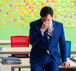 Businessman with many conflicting priorities