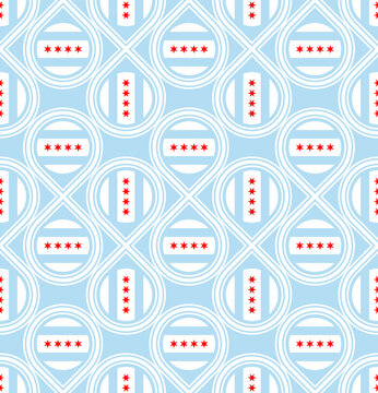 chicago flag seamless pattern. vector illustration
