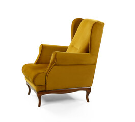 armchair isolated on a white background . side view