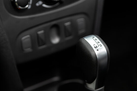 Gear shift. automatic transmission gear of car , car interior.