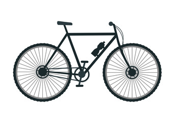 Mountain bike concept. Flat vector illustration. Isolated on white background. 
