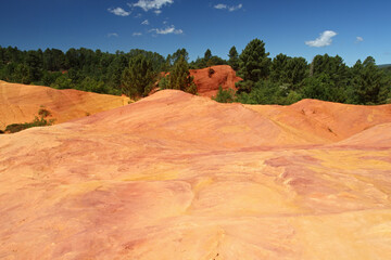 Ocher quarry in the forrest
