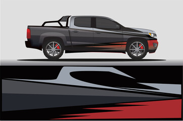 Car livery wrap decal, rally race style vector illustration abstract background