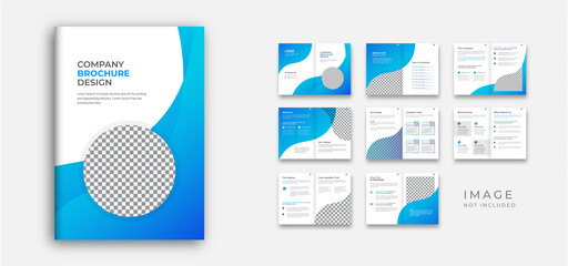 Brochure template layout, company brochure template layout, Company profile brochure template layout design, orange color shape minimalist business brochure template design,