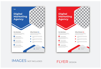 Corporate Flyer Template, digital marketing agency, Corporate business annual report, catalog, magazine.