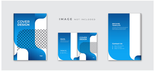 Corporate book cover design template, Business stationery cover books, Annual report business brochure flyer clean design.
