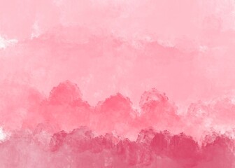 Pink watercolor abstract background with empty space. Wallpaper art.