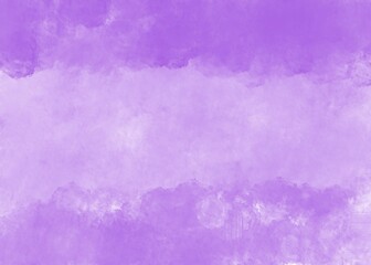 Purple abstract watercolor textured background with space.