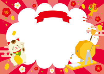 ガラポン抽選会　イラストポスター