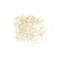 Gold Glitter Stars. Luxury Shiny Confetti.