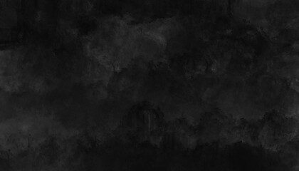 Black watercolor brush textured background. Wallpaper art.