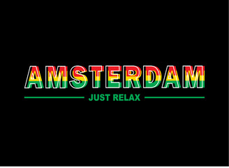 Amsterdam, just relax, typography graphic design, for t-shirt prints, vector illustration