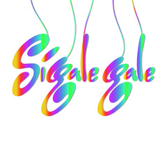 Sigale gale text. Modern Calligraphy. Sigale gale legend in Samosir Island. Wooden Doll Show. 