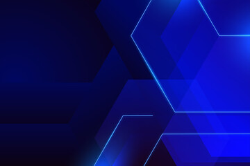 Gradient abstract shape background with blue color design