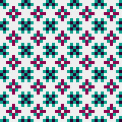 Fototapeta premium Abstract Cross Pattern generative computational art illustration