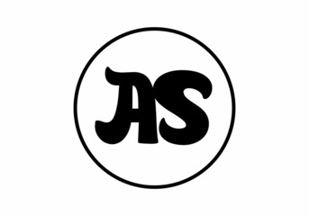 Unique shape of AS initial letter