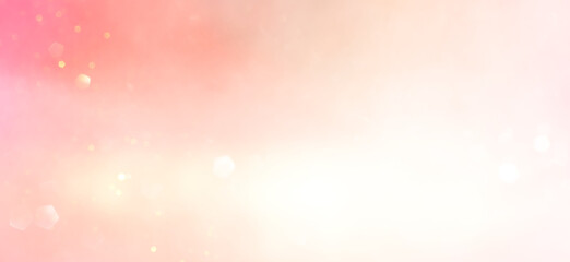 background of glitter vintage lights . silver, gold, pink and white. de-focused. banner