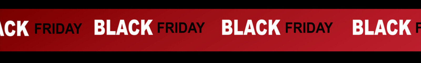 Red ribbons for black friday sale on black background. Crossed ribbons. Big sale. Graphic elements. Vector illustration