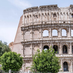 Rome Italy, view of the famous Colosseum amphitheater