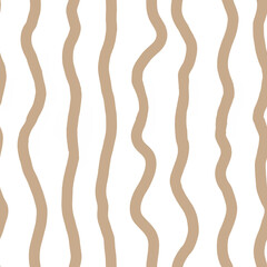 Abstrac stripes beige on white background seamless pattern for all prints.