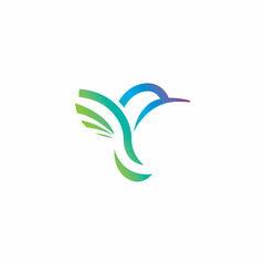 Abstract Hummingbird Logo