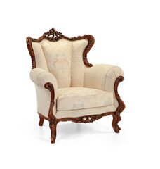 Classic armchair isolated on white background