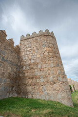 Walls of Avila, Spain. This site is a National Monument, and the old city was declared a World...