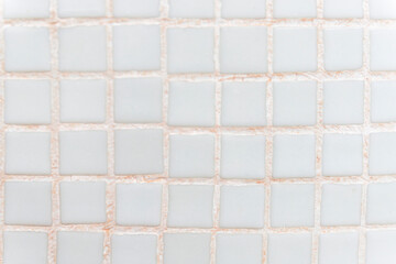 Mosaic tile in squares pattern, white colour