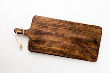 Old wood board texture isolated on white background with copy space for design or work.