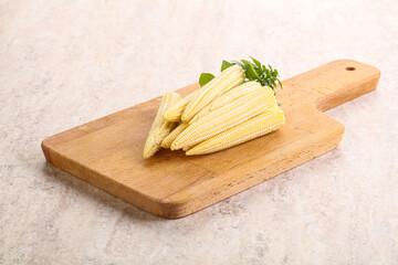 Vegan food - raw baby corn