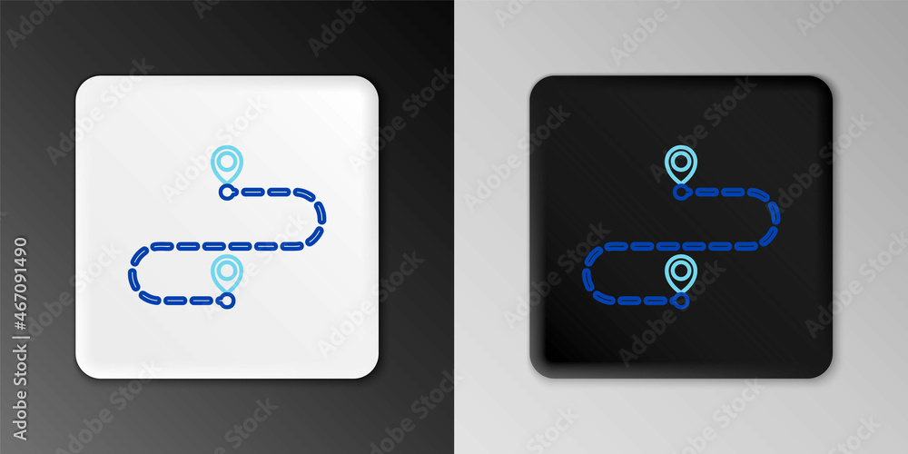 Poster line route location icon isolated on grey background. map pointer sign. concept of path or road. gps