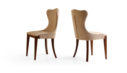 Fototapeta premium Single chair at different angles on a white background . 